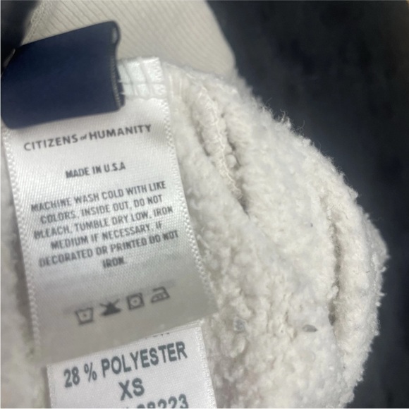 Citizens Of Humanity Women’s Sam’s Sweatshirt Ultra Soft Abalone/Cool White XS - Picture 7 of 12